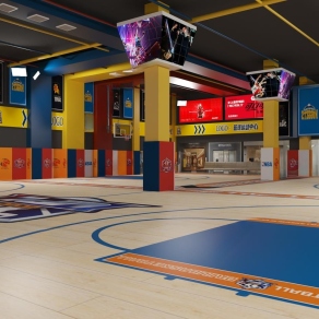 现代篮球馆3D模型下载